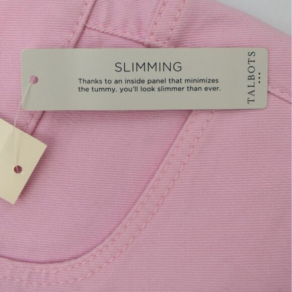 Talbots Slimming Ankle Pants Womens 14P Pink Simply Flattering Twill 5-Pocket - Picture 3 of 8